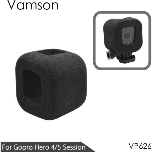 Vamson for GoPro Hero 4 session/5 session Accessories Foam Wind Screen Anti Wind Noise Windshield Cover For gopro 4s/5s VP626