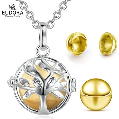 Eudora Stainless Steel Cremation Urns Ashes Jewelry tree of life cage cremation memorial ashes urn necklace Keepsake Locket H214