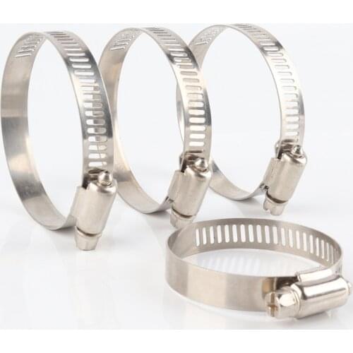 2pcs/lot Stainless Steel 304 Worm Drive Hose Clamp Fuel Pipe Tube Clips Irrigation Pipe Hoop Fixed Water Pipe Hose Fastener