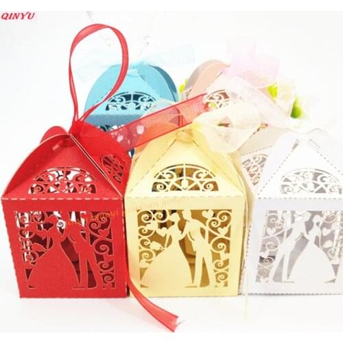 10Pcs Laser Cut Wedding Candy Box Wedding Gift For Guest Wedding Favors And Gifts Christmas And Birthday Party Decoration 5Z