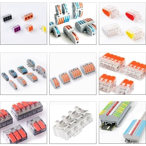2P/3P/4P/5P 10 PCS Wire Connectors Universal terminal Connecteur Electrique Quick Connector Push-in Terminal Block