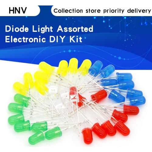 100pcs 5mm LED diode Light Assorted Kit DIY LEDs Set White Yellow Red Green Blue electronic diy kit
