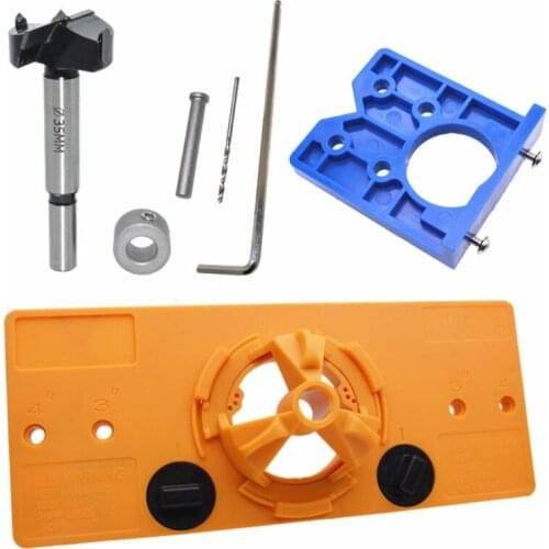 35mm Cup Style Hinge Jig Boring Hole Drill Guide Locator Forstner Bit Woodwork B2QB