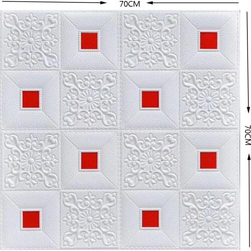 70x70cm 3D Brick Wall Stickers Wallpaper Decor Foam Waterproof Wall Covering Wallpaper For Kids Living Room DIY Background