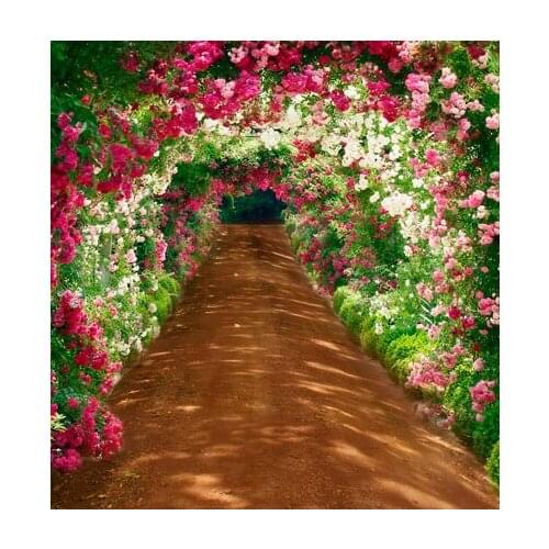 5*6.5ft flowers road photography background backdrops for photo studio digital printed vinyl backdrops for photo studio