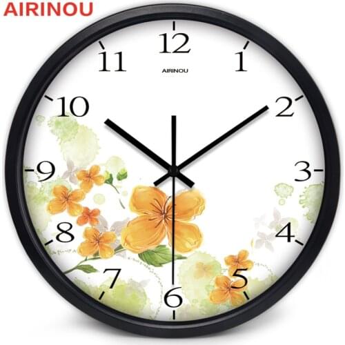 Airinou Colorful Flower Wall Clock 3 Size And 3 Color Can Choose Make By Metal And Glass Aestheticism