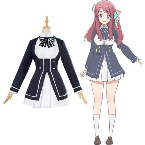 COSFANS 2019 New Zombieland Saga Cosplay Costumes Sakura Minamoto Cosplay Costume Anime Women Costume Lolita Dress Free Shipping
