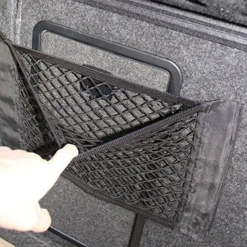 Car Auto Back Rear Trunk Pocket Cage Seat Elastic String Net Mesh Storage Bag E7CA