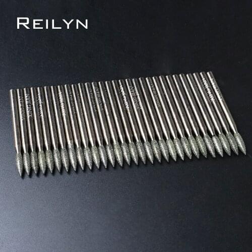 Free shipping 30pcs Grit size #150 diamond abrasive bits grinding needle manicure knife naild beautifying dremel/rotary tools