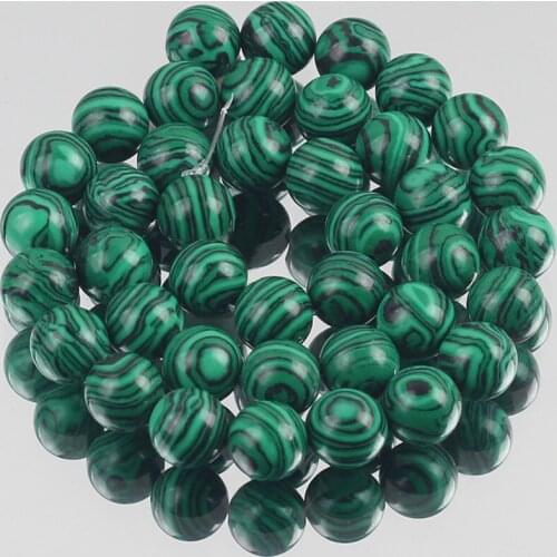 Green Black Synthetic Malachite Stone Beads Loose Spacer Beads For Jewelry Making DIY Bracelet&Necklace 4/6/8/10/12mm 15"