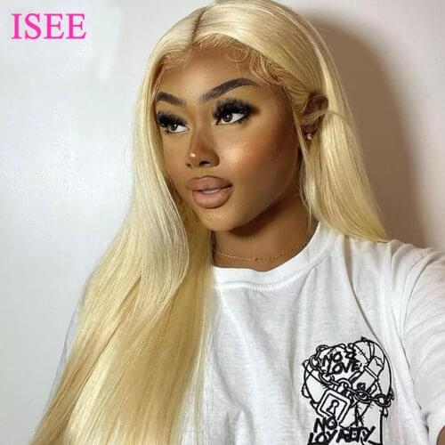 Brazilian Straight 613 Lace Closure Wig 180% Density 4x4 HAIR Straight Honey Blonde Lace Closure Human Hair Wigs For Women