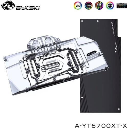 Bykski Water Cooler For Yeston RX6700XT VGA Video Card Block,G1/4" ,Full Cover Graphics Cooled,A-YT6700XT-X