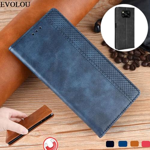 For POCO X3 Case Magnetic Flip Book Leather Case Wallet Cover for Xiaomi POCO X3 NFC X2 M3 M3 F2 Pro F1 Phone Bag Stand Cases