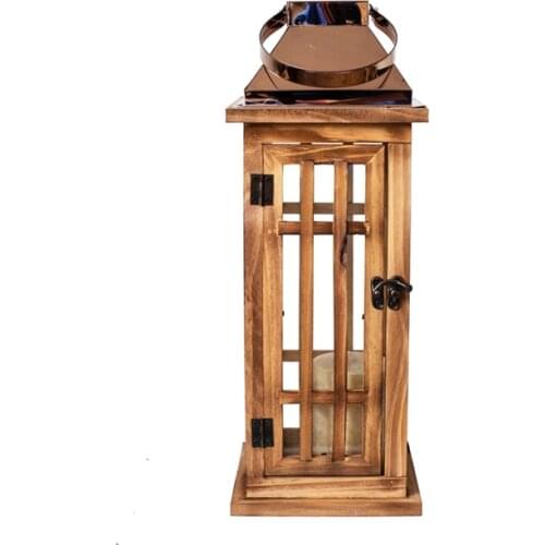 Wooden Candle Holder Centerpieces Rose Gold Wall Garden Hanging Candle Holder Metal Iron Portacandele Decoration Home WE50ZT