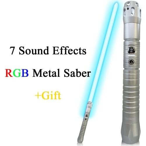 Dueling Blade FX FOC Metal Handle RGB Lightsaber Force FX 11 Colors 7 Original Movie Sound Fonts Blaster Lock-Up Laser Sword