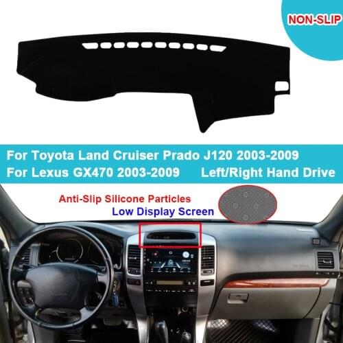 Flannel Suede Polyester Car Dashboard Cover For Toyota Land Cruiser Prado J120 2003-2009 Carpet Cape Lexus GX470 Car Accessories