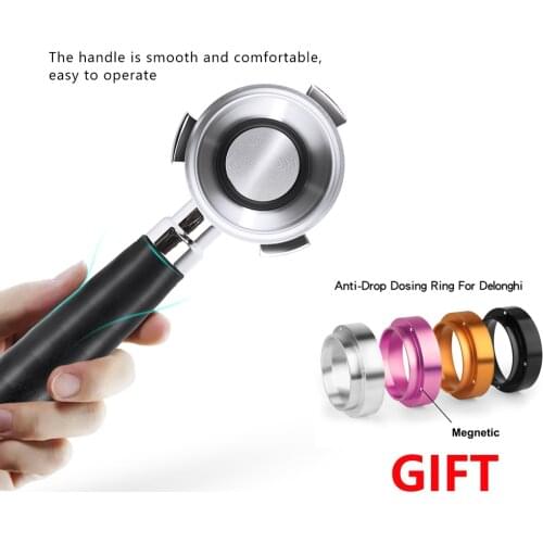 RECAFIMIL Coffee Bottomless Portafilter 1/53/58mm Aluminum Intelligent Megnetic For Delonghi Dosing Ring Brewing Bowl Barista