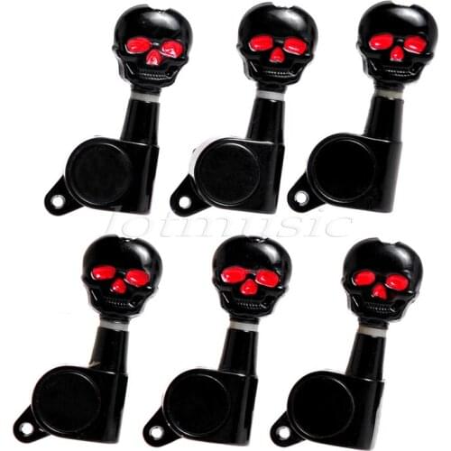 Guitar Tuning Pegs 6L Machine Heads Keys Tuners Inline Silver Chrome Gold Black for Electric Acoustic Guitar Parts