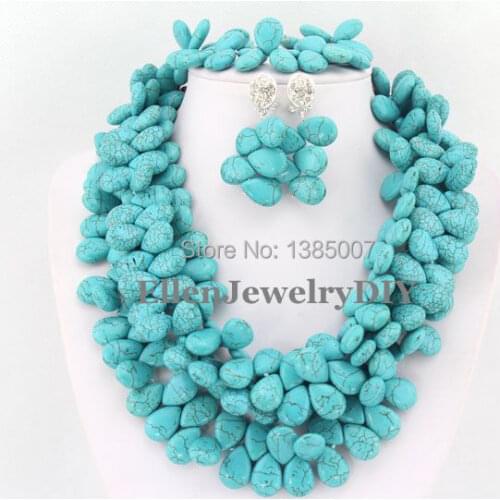 Hot Jewelry Set African Nigerian Beads Jewelry Sets hot Necklace Bracelet Earrings Sets TL1270