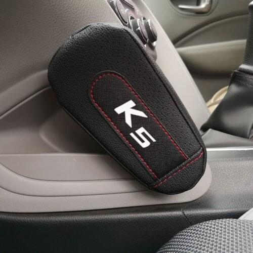 Leather Thigh Support Knee Pad handrail pad Interior Car Accessories For Kia K5
