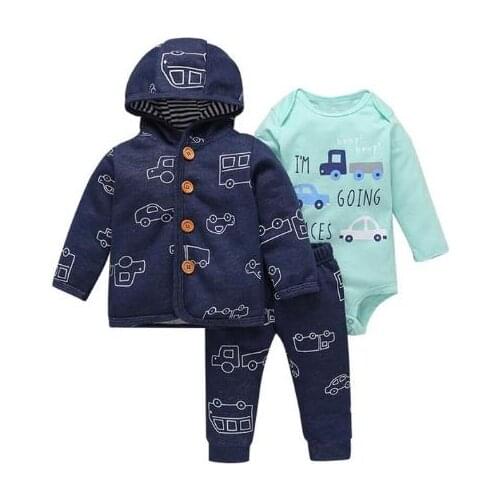 Jacket jumpsuit suit boy girl clothes cotton baby clothing three-piece suit jumpsuit suit children fashion clothes suit