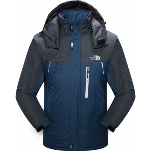 2021 Men Windproof Jacket Waterproof Winter Warm Coat Fashion Hooded Zipper Lightweight Male Outdoor Sportswear Lightweight