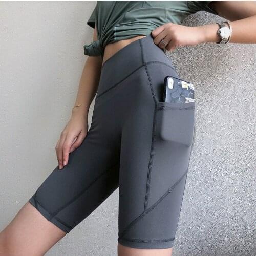 Women Legging Push Up Leggins Sport Capri Leggings High Waist Sexy Fitness Sporting Pants with Pocket Girl Gym Mid-Calf Trousers