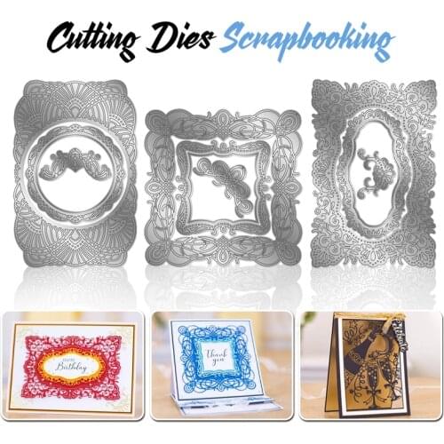 Photo Frame Metal Cutting Dies Diy Craft Scrapbook Embossed Paper Card Album Craft Stencil Card Make Album Template