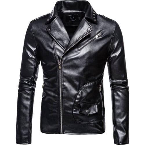 Men Leather Jackets And Coats New Male Good Quality Slim Fit PU Leather Coats Moto Biker Style Leather Jackets Large Size 5XL