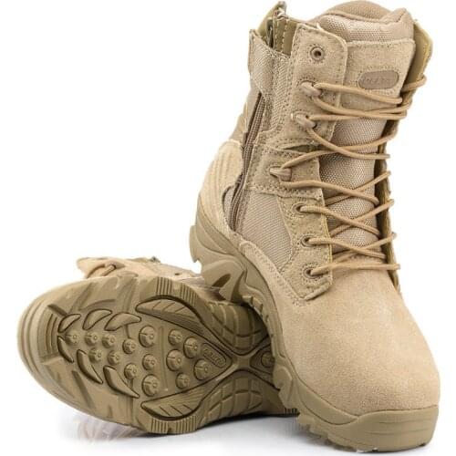 Mens Tactical Wear-proof High Tube Shoes Male Outdoor Sports Army Working Desert Combat Mountaineering DELTA Non-slip Boots