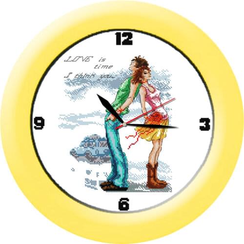Bosom friends cross stitch kit 14ct 11ct count print canvas wall clock stitching embroidery DIY handmade needlework