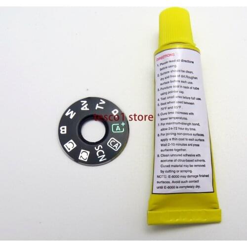 New Top Cover Function Dial Model Button Label For Canon EOS 6D With Glue Repair Part