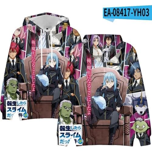 2021 NewThat Time I Got Reincarnated as a Slime Hoodies Boys/girls/kids role play Sweatshirt Anime Sweatshirt Cartoon Clothes