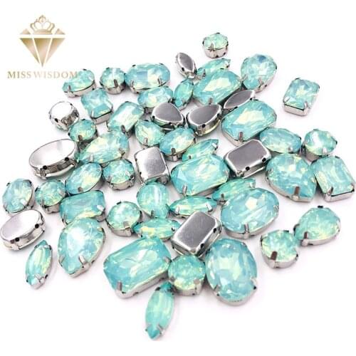 NEW HOT SALE 50pcs Olive green opal Matte Resin Mixed shape Mixed szie flatback sew on rhinestones DIY Handicrafts accessories