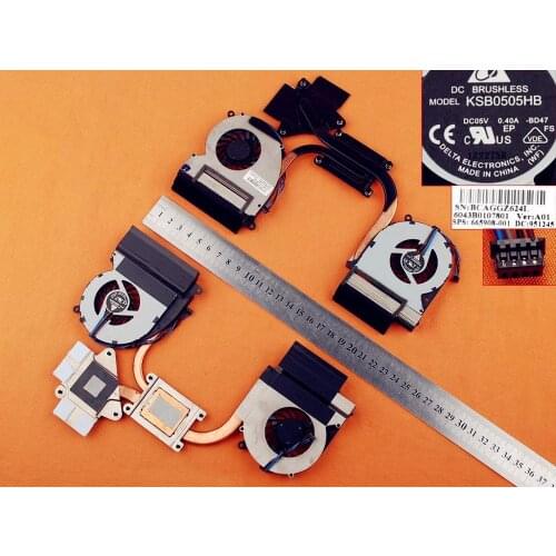 New Laptop Cooling Fan for HP Envy 17 Envy 17-3000(CPU + GPU Fan With Heatsink) PN:6043B0117101 689993-001