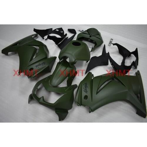 For Kawasaki Zx250r 2008 - 2014 Fairing Ninja 250R 2009 Bodywork EX250 13 14 matte Green Plastic Fairings