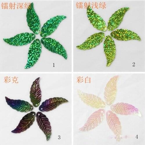 About 1700Pieces 150g Leaf Sequins Scrapbook Material Handcraft DIY PVC Paillettes Dance Clothing Sewing Accessory