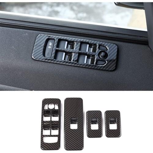 Window Glass Lifting Buttons Frame Decoration Cover Trim 4Pcs For Land Rover Discovery Sport 2015-2018 Car Door Armrest Decals