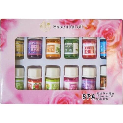 Fragrance Air Freshener 3ml *12PCS Pure Plant Extract Essential Oils Relieve Stress Water-soluble Massage Oils For Aromatherapy