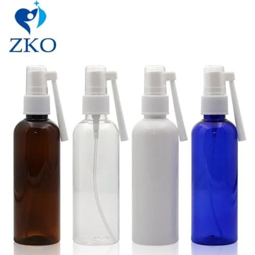100ml Plastic Vacuum Nasal Spray Bottles 360 Degree Rotating Spray Pump Free Shipping Refillable Medical Packaging Bottle