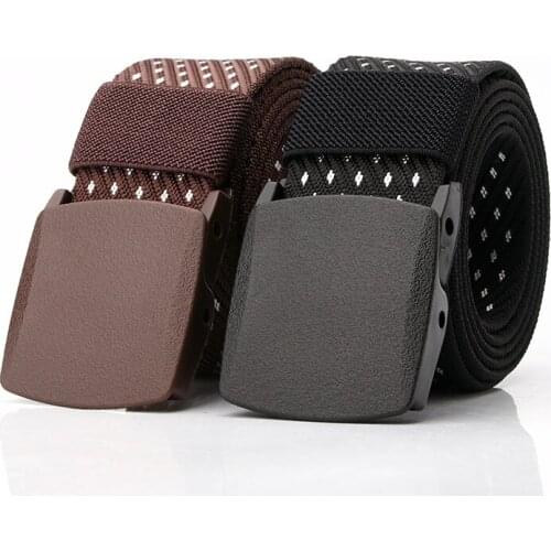 TJ-TianJun Women' Dot Pattern Canvas Belt Men Casual And Comfortable Breathable Automatic Buckle Girdle Outdoor Sports Training