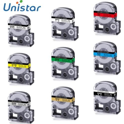 Markurlife 1PC 12mm SS12KW LC-4WBN Compatible for Epson Label Works Tape Standard Black on White For Label Printer LW-300,LW-400