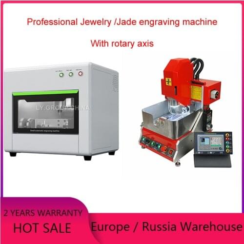 Professional Jewelry Jade Wax Engraving Machine FK10 4 Axis CNC Router Metal Carving PCB Milling Machine