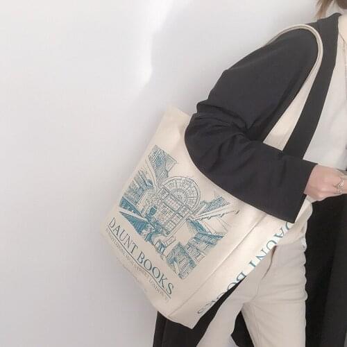 Women Vintage casual chic women fashion large-capacity canvas new ins shoulder bags