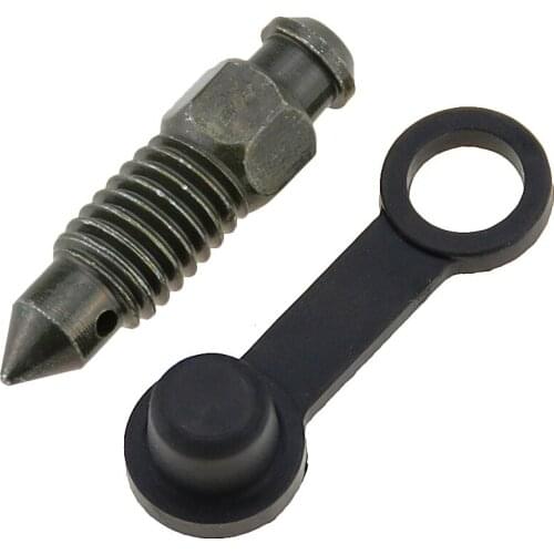 1PC Motorcycle Disc Brake Brake Pump Lower Pump Sub-cylinder Caliper Exhaust Oil Drain Oil Drain Screw Screw With Rubber Cap