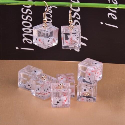 10pcs/pack resin Poker Charms for Earring Keychain Jewelry Making