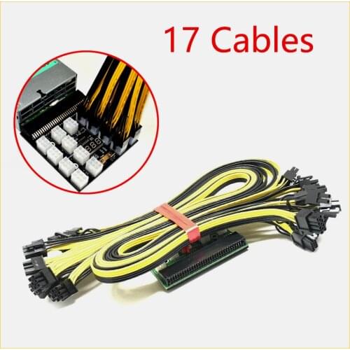 17 Cables 6pin to 8pin (6+2pin) 12V Server Power Conversion Board to 6pin Adapter Card Power Supply Graphics Power Supply Board