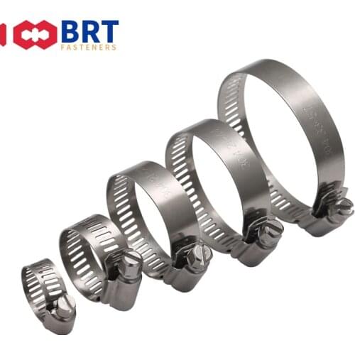 2-20pcs/set all size 304 Stainless Steel Worm Drive Hose Clamp - Fixing tools Fuel Pipe Tube Clips Water pipe clamp