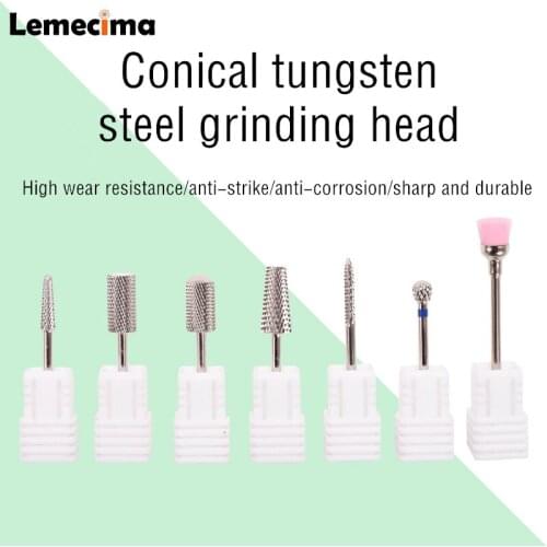 2.35mm 3/32'' Barrel Smooth Top Safety Nail Art File Drill Bit Manicure Electric Carbide Nail Drill Bits Manicure Kits Tool