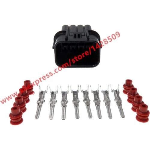 20 Sets 8 Pin LED Headlight Speaker Plug Male Waterproof Connector 6181-6850 For Honda Civic Odyssey XRV VEZEL